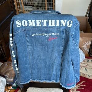 Peace Love World brand denim jacket